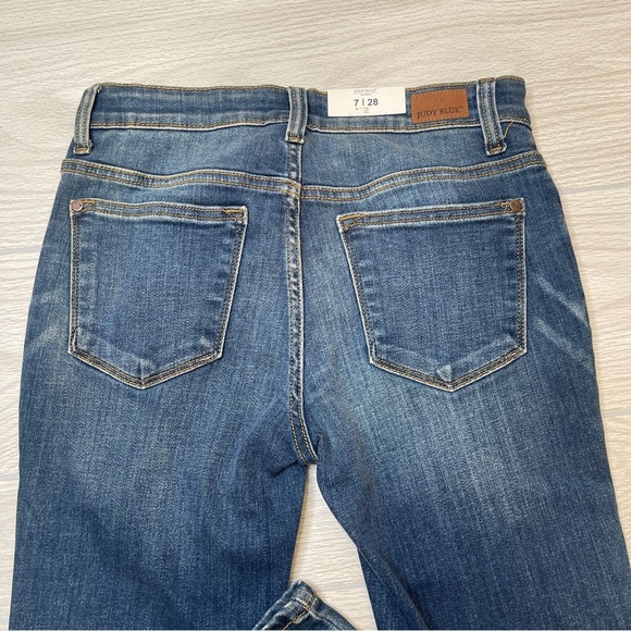 Judy Blue Skinny Fit Midrise JB82106MD Denim Stretch Jeans Women’s size 7/28 New - Picture 5 of 11